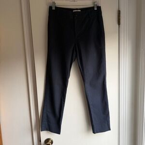 VINCE Womens Navy Blue Cotton Blend Cropped Ankle Pants Size 00